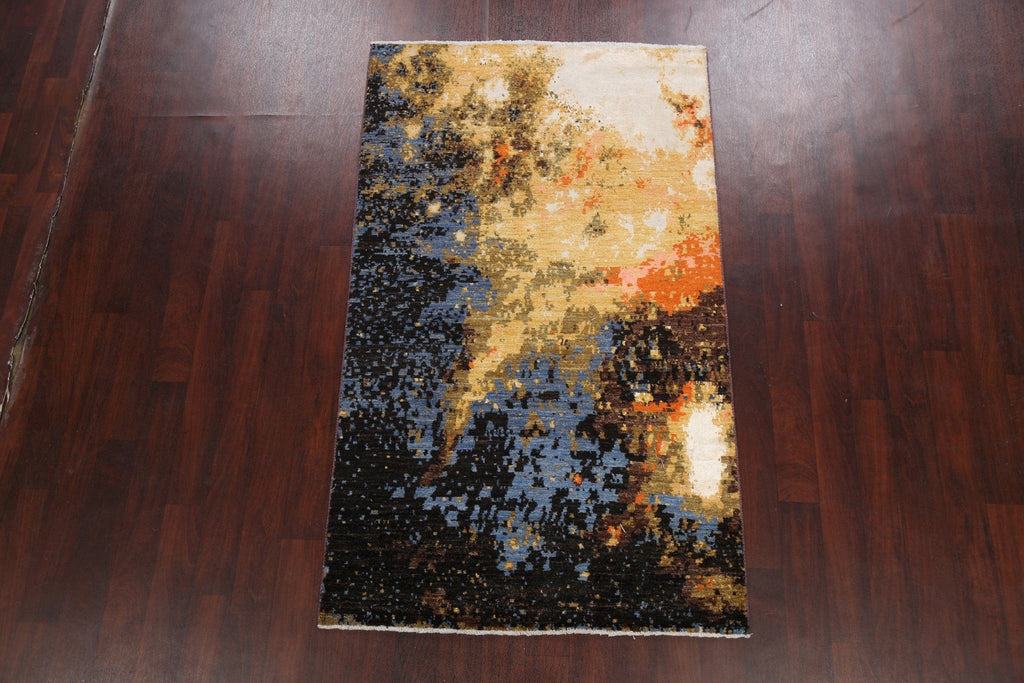 Vegetable Dye Modern Abstract Oriental Area Rug 4x7