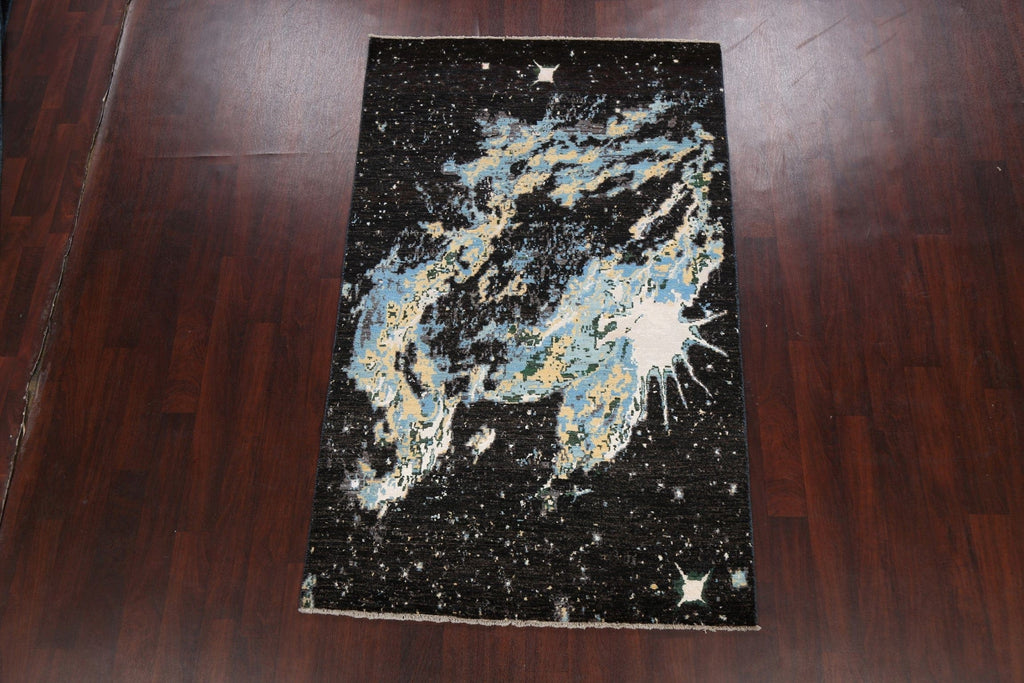 Vegetable Dye Modern Abstract Oriental Area Rug 5x7