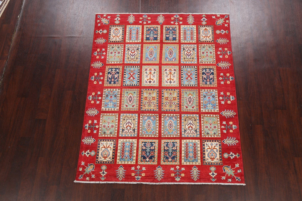 Garden Design Kazak Oriental Area Rug 5x7