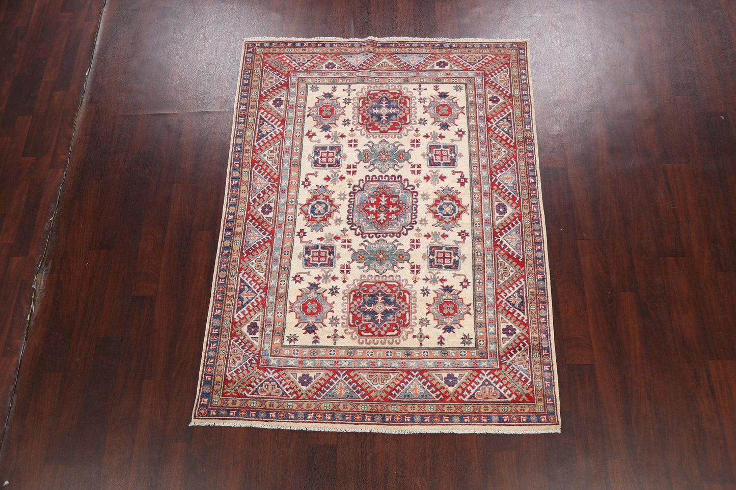 Geometric Kazak Oriental Area Rug 5x7