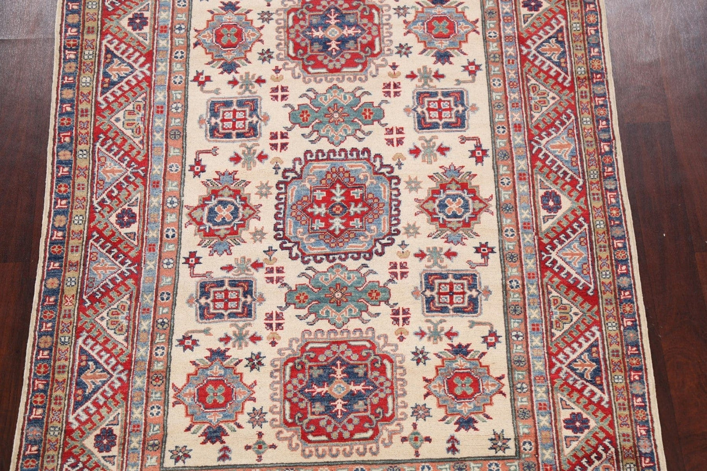 Geometric Kazak Oriental Area Rug 5x7