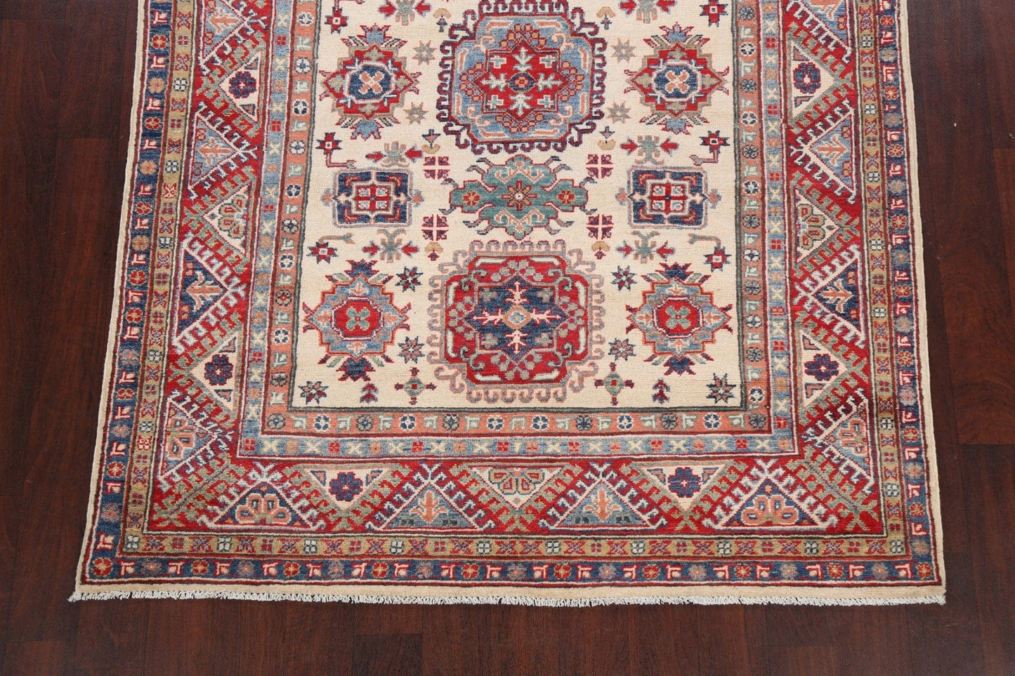 Geometric Kazak Oriental Area Rug 5x7