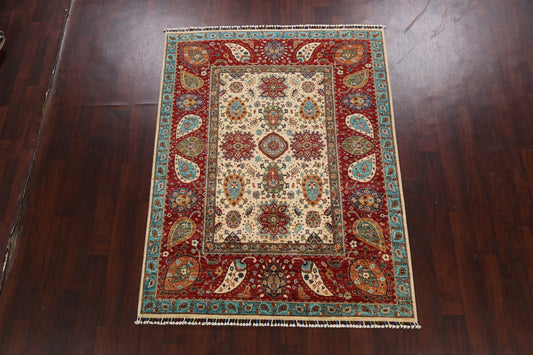 Floral Kazak Oriental Area Rug 5x7