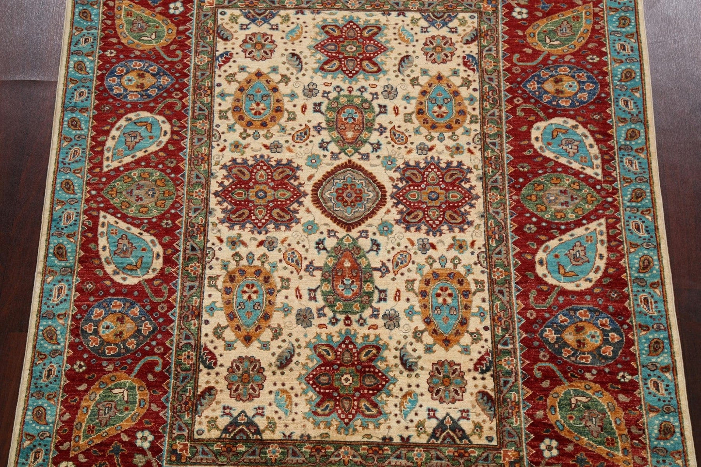 Floral Kazak Oriental Area Rug 5x7