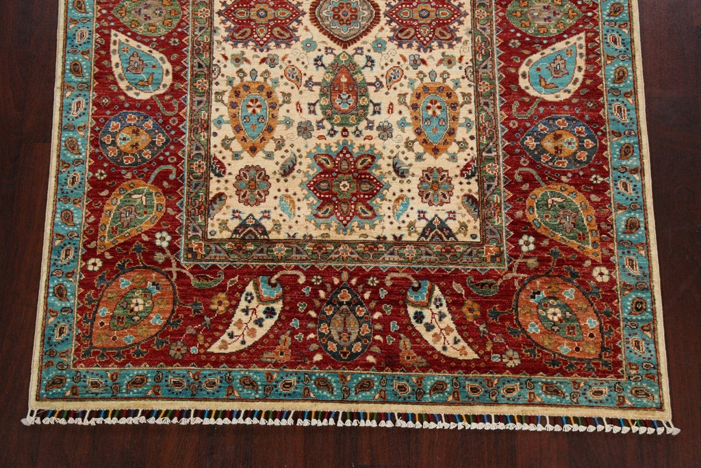 Floral Kazak Oriental Area Rug 5x7