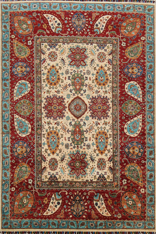 Floral Kazak Oriental Area Rug 5x7