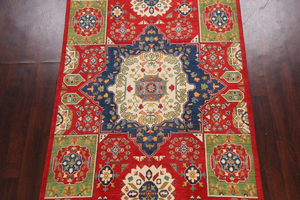 Geometric Kazak Oriental Area Rug 5x8