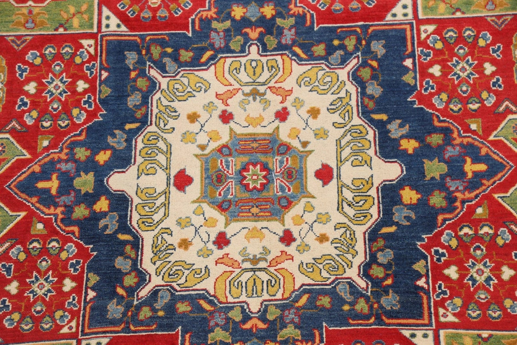 Geometric Kazak Oriental Area Rug 5x8