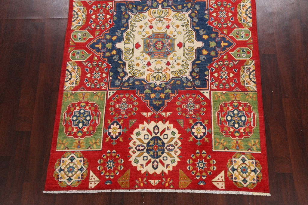 Geometric Kazak Oriental Area Rug 5x8