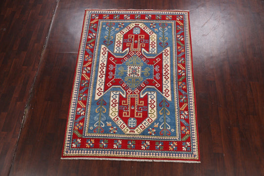 Geometric Kazak Oriental Area Rug 6x8