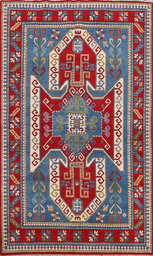 Geometric Kazak Oriental Area Rug 6x8