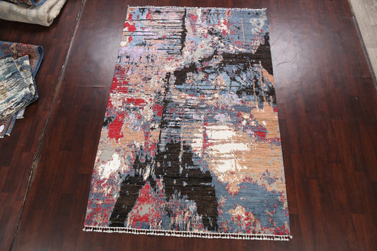 Artistic Contemporary Abstract Oriental Area Rug 6x10