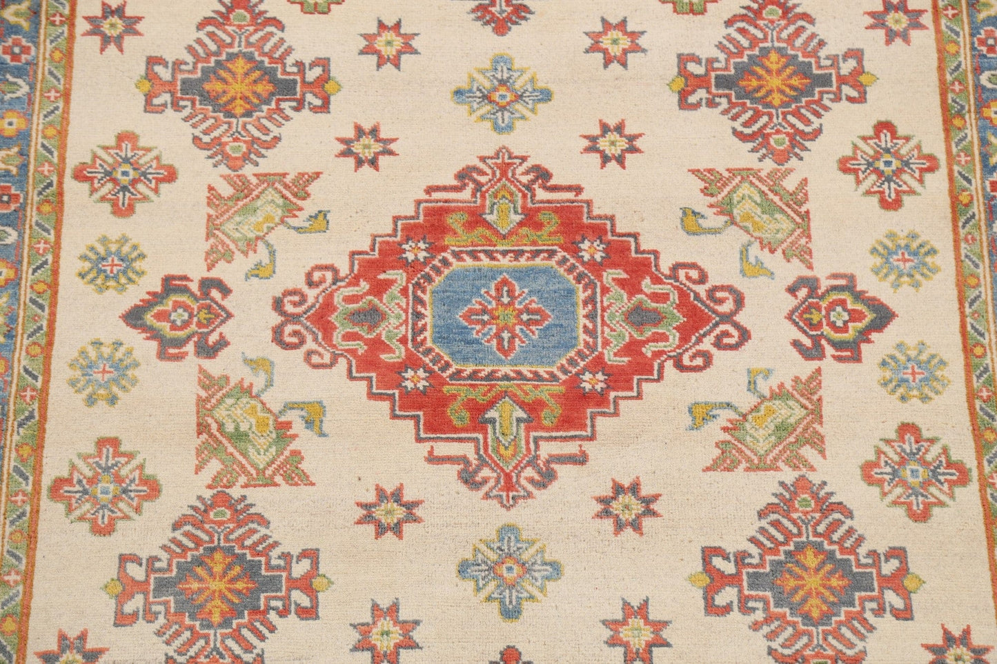 Geometric Kazak Oriental Area Rug 6x8