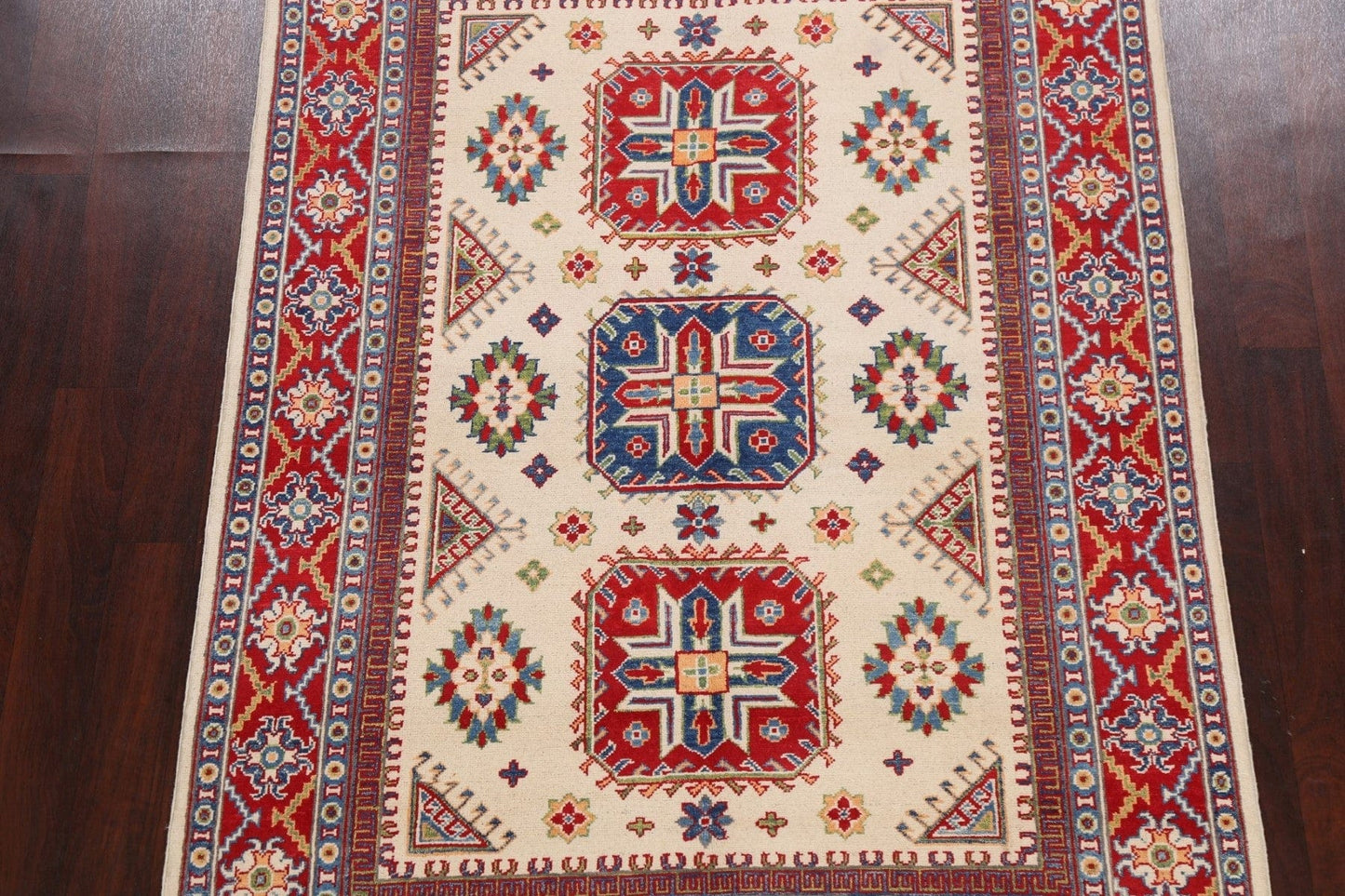 Geometric Kazak Oriental Area Rug 5x7