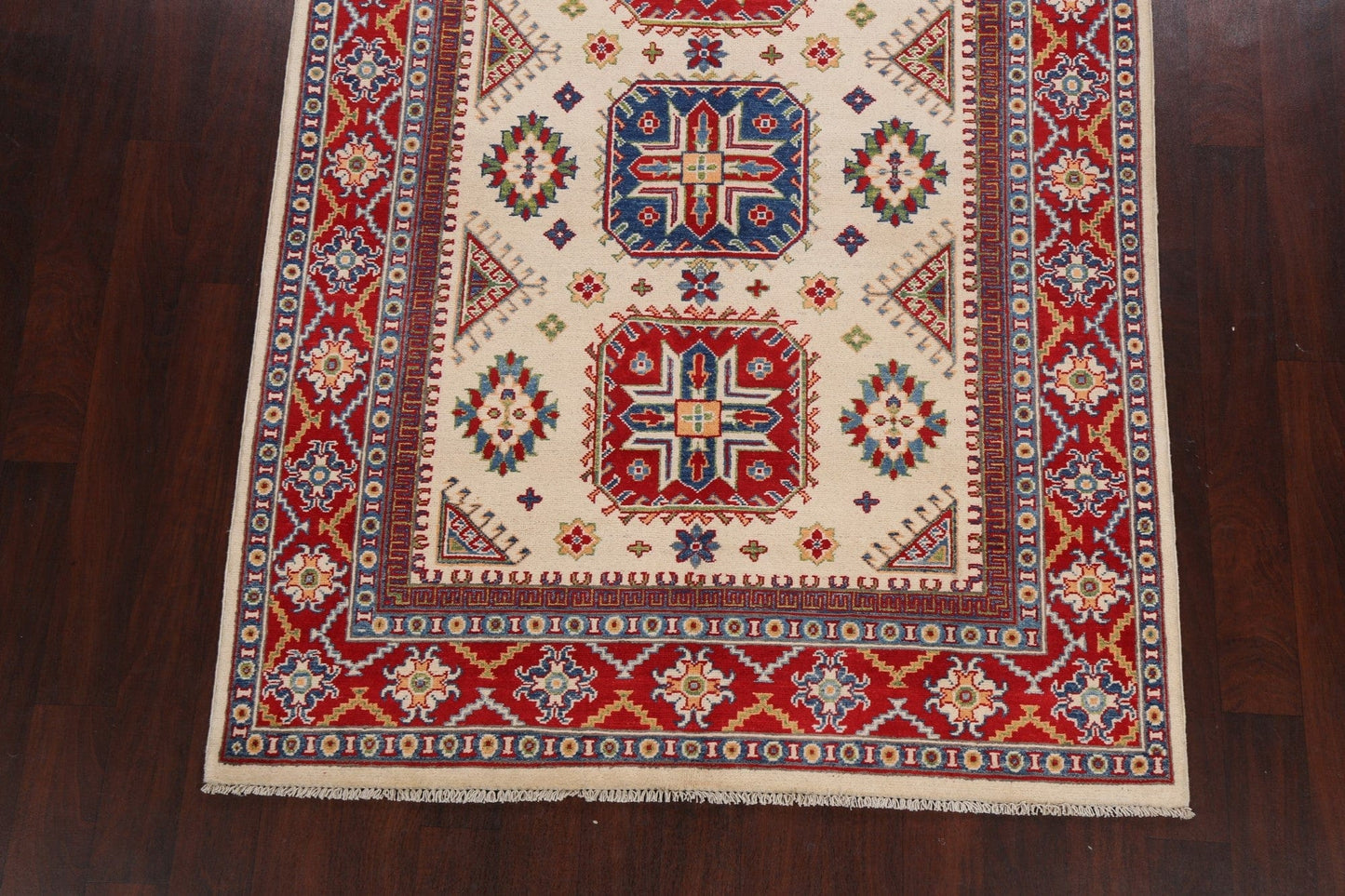 Geometric Kazak Oriental Area Rug 5x7