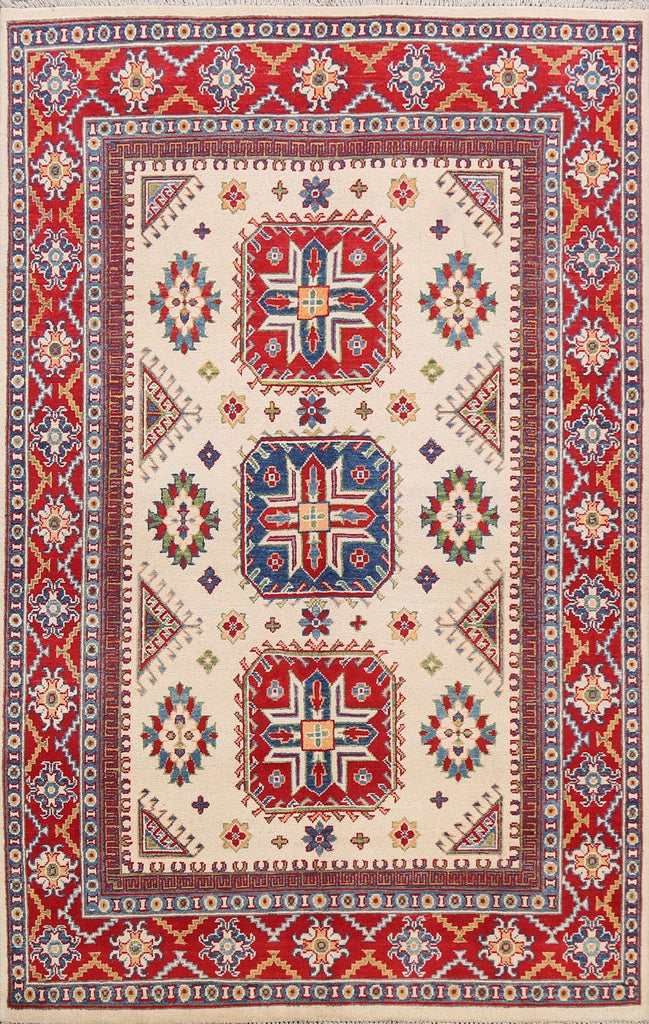 Geometric Kazak Oriental Area Rug 5x7