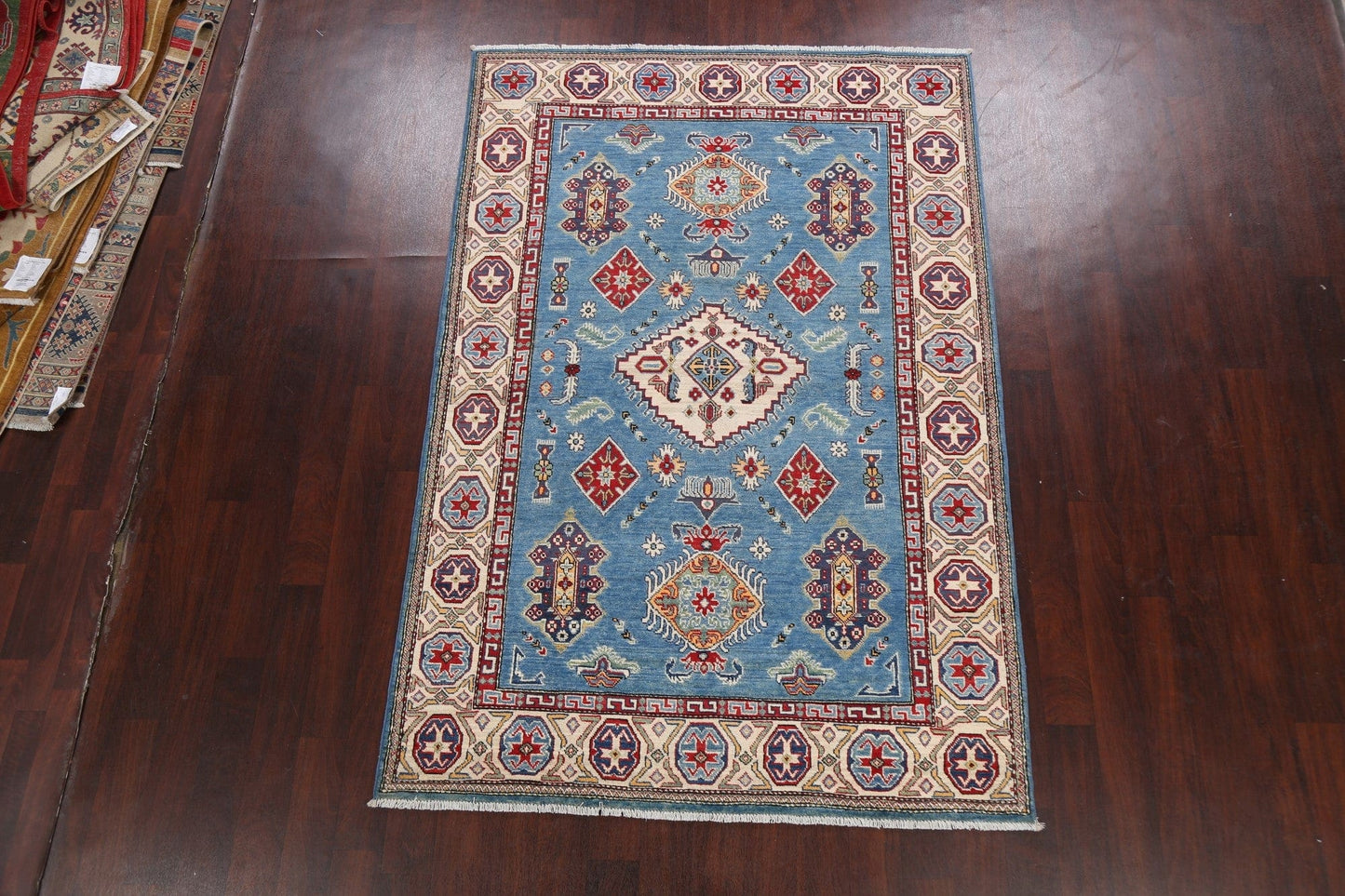 Geometric Kazak Oriental Area Rug 5x8