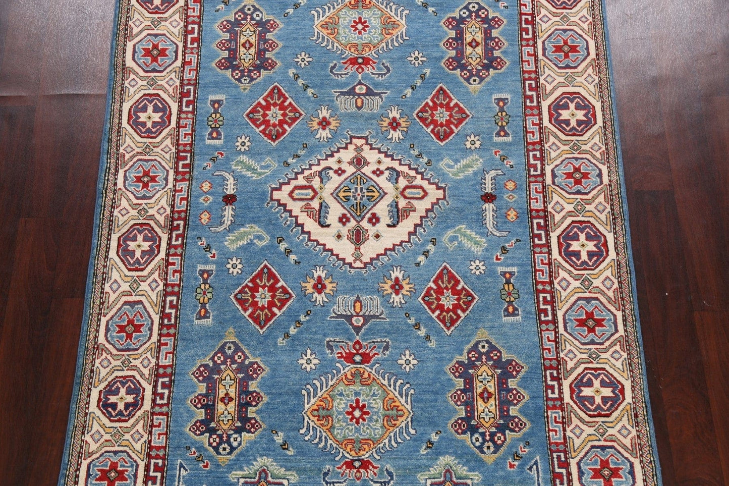 Geometric Kazak Oriental Area Rug 5x8