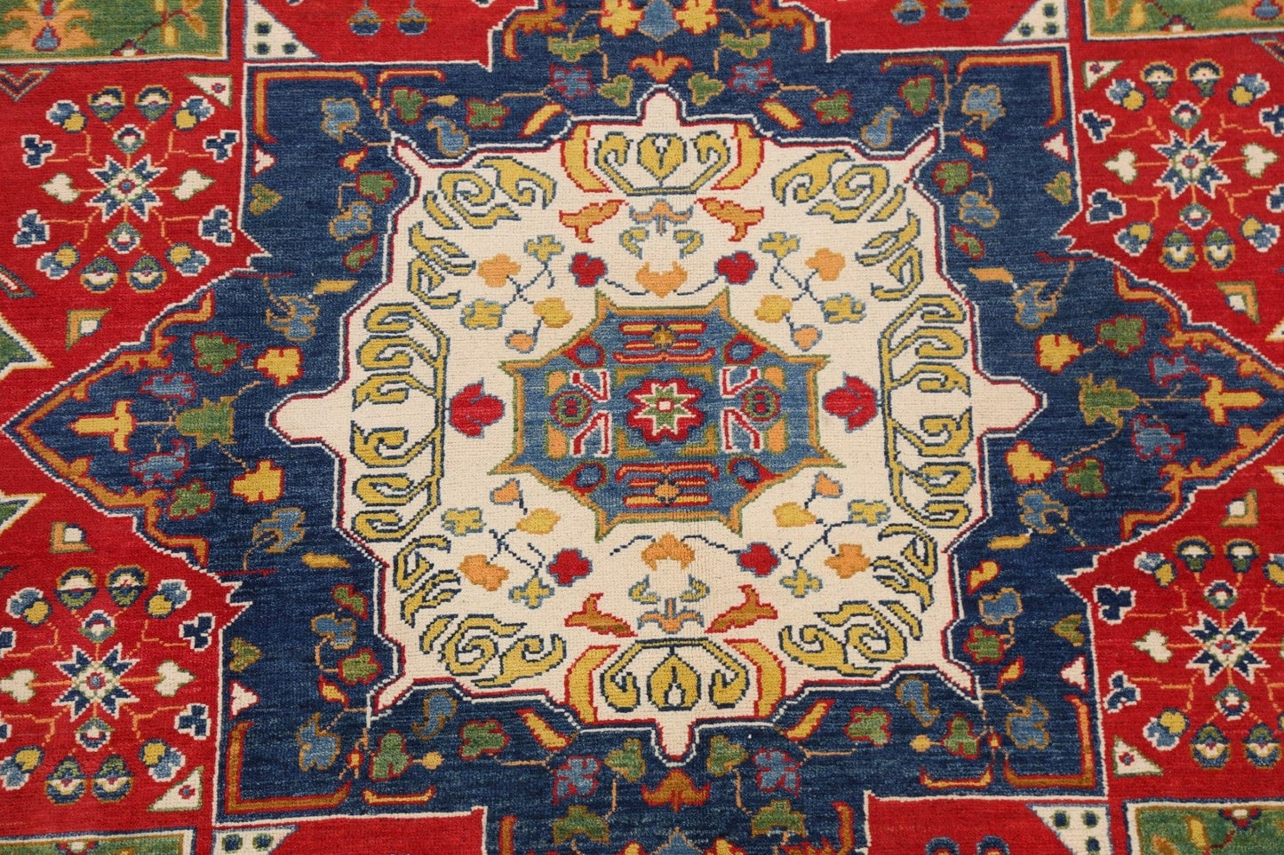 Geometric Kazak Oriental Area Rug 6x8