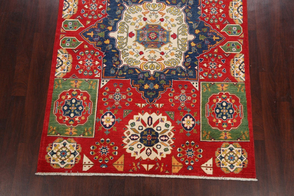 Geometric Kazak Oriental Area Rug 6x8