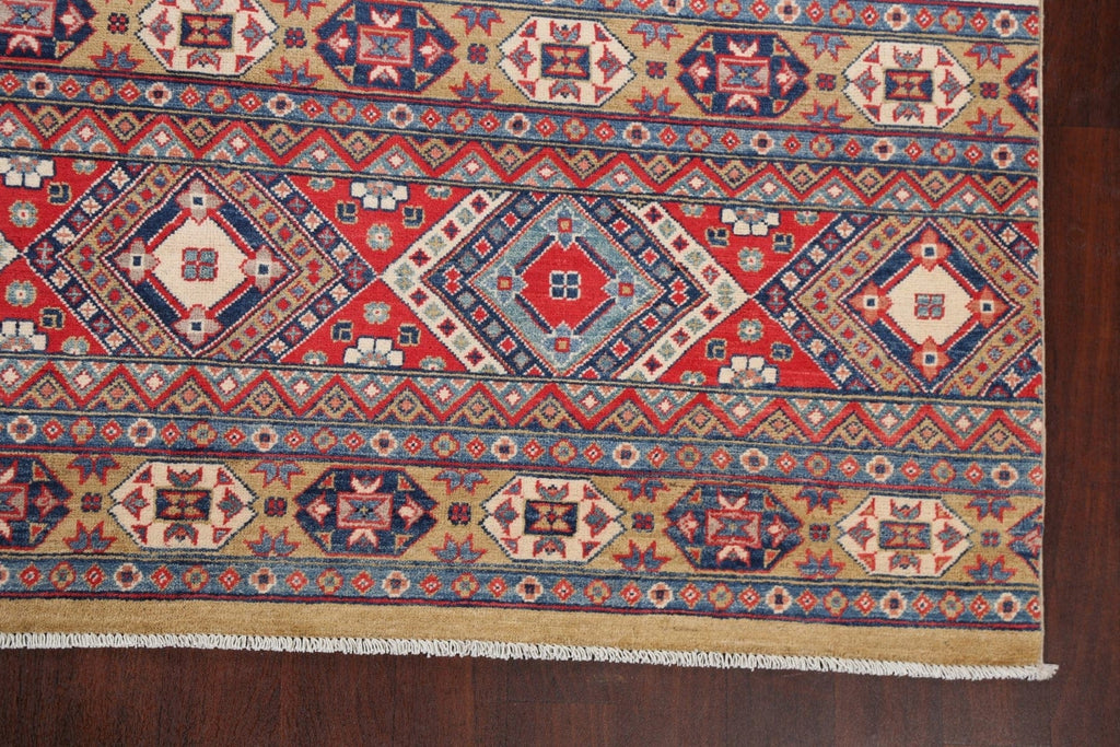 Stripe Geometric Kazak Oriental Area Rug 6x9