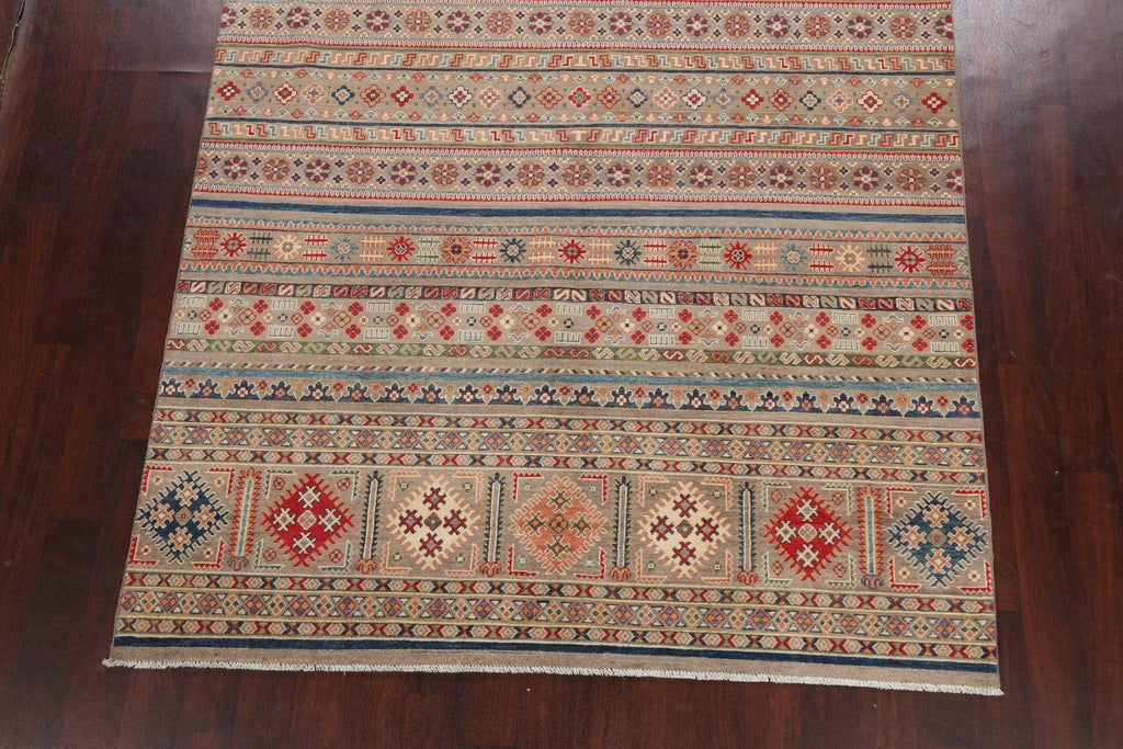 Geometric Kazak Oriental Area Rug 7x10