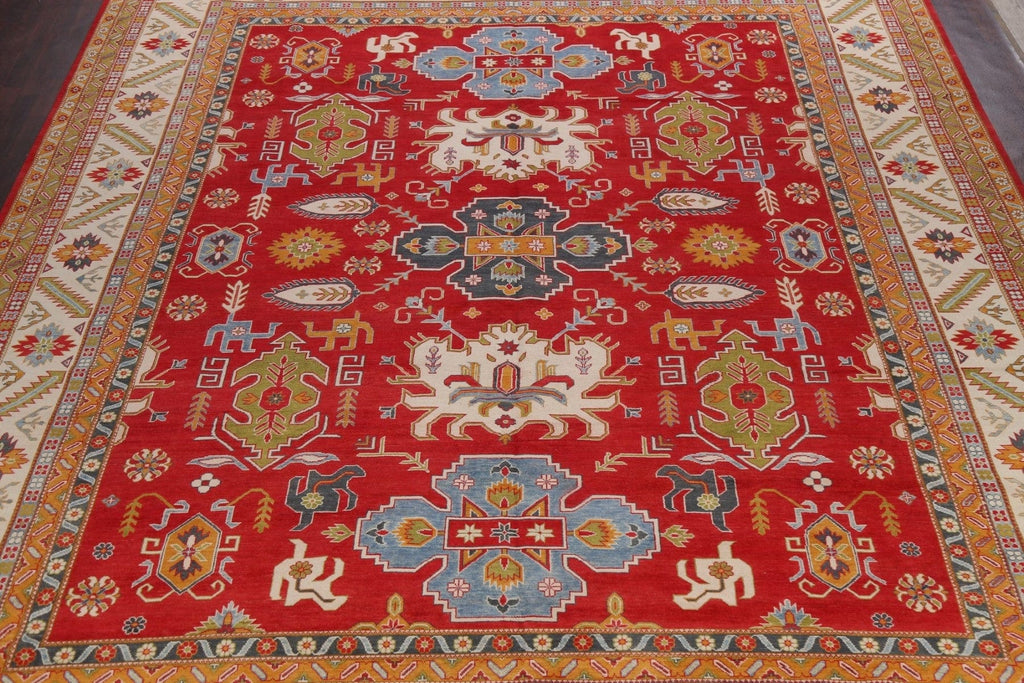 Large Geometric Kazak Oriental Area Rug 13x16