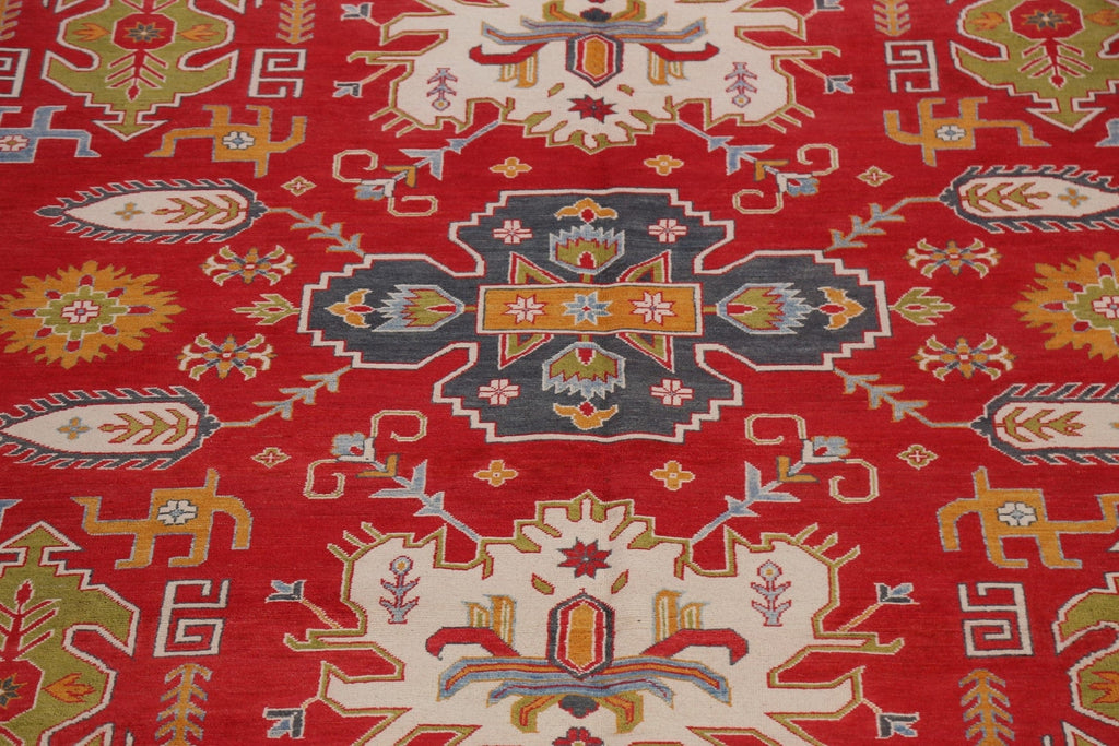 Large Geometric Kazak Oriental Area Rug 13x16