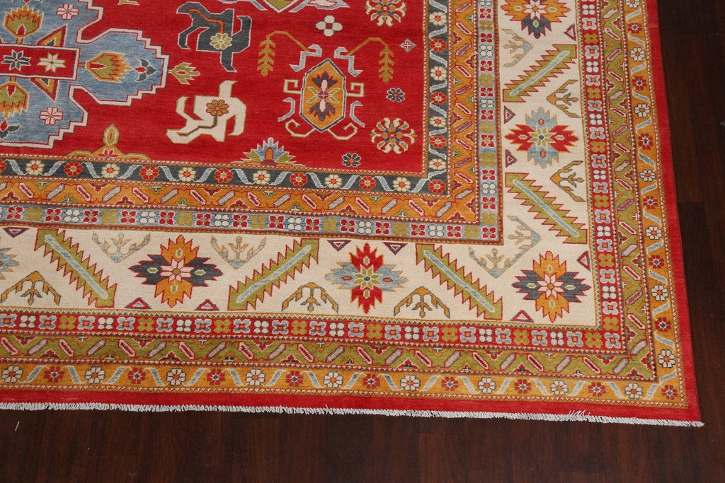 Large Geometric Kazak Oriental Area Rug 13x16