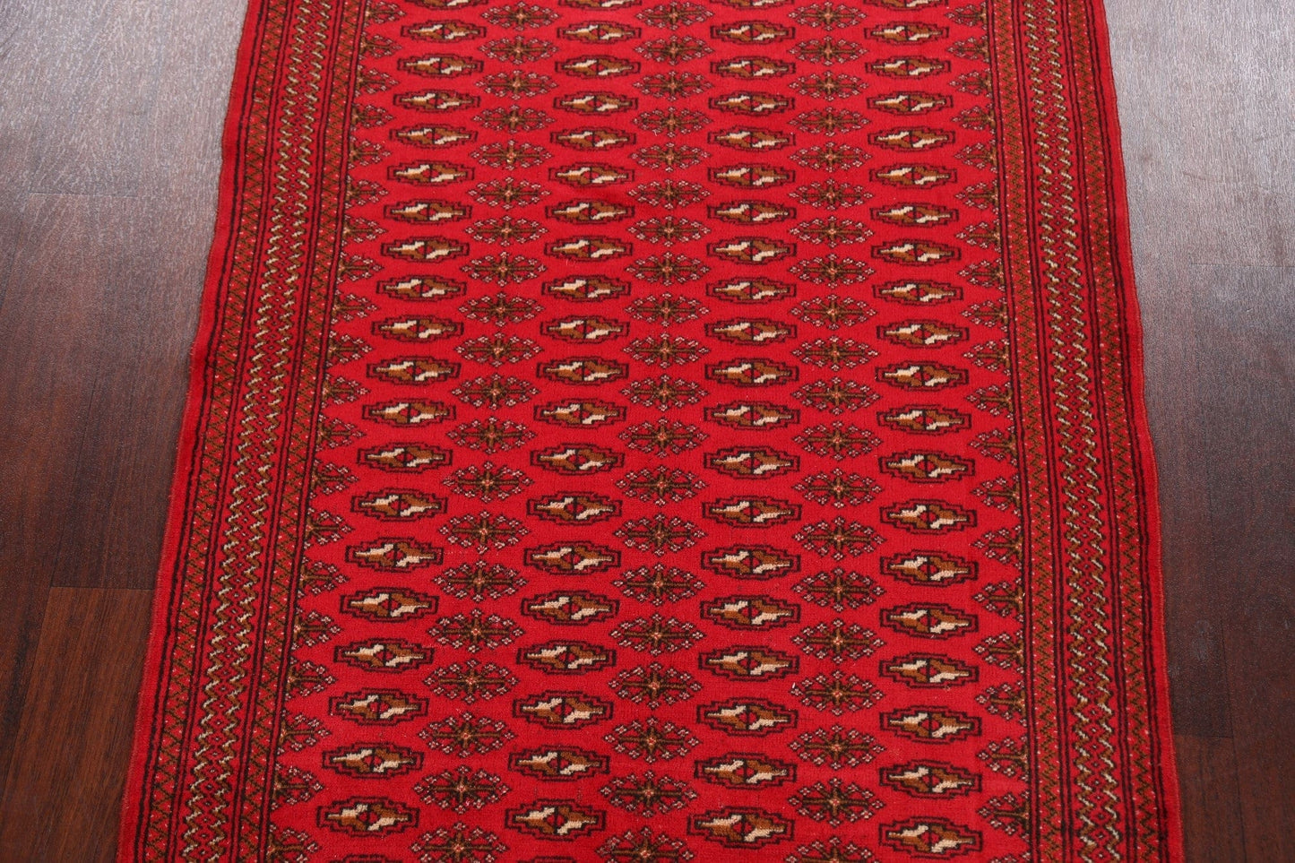 All-Over Geometric Turkoman Persian Area Rug 4x5