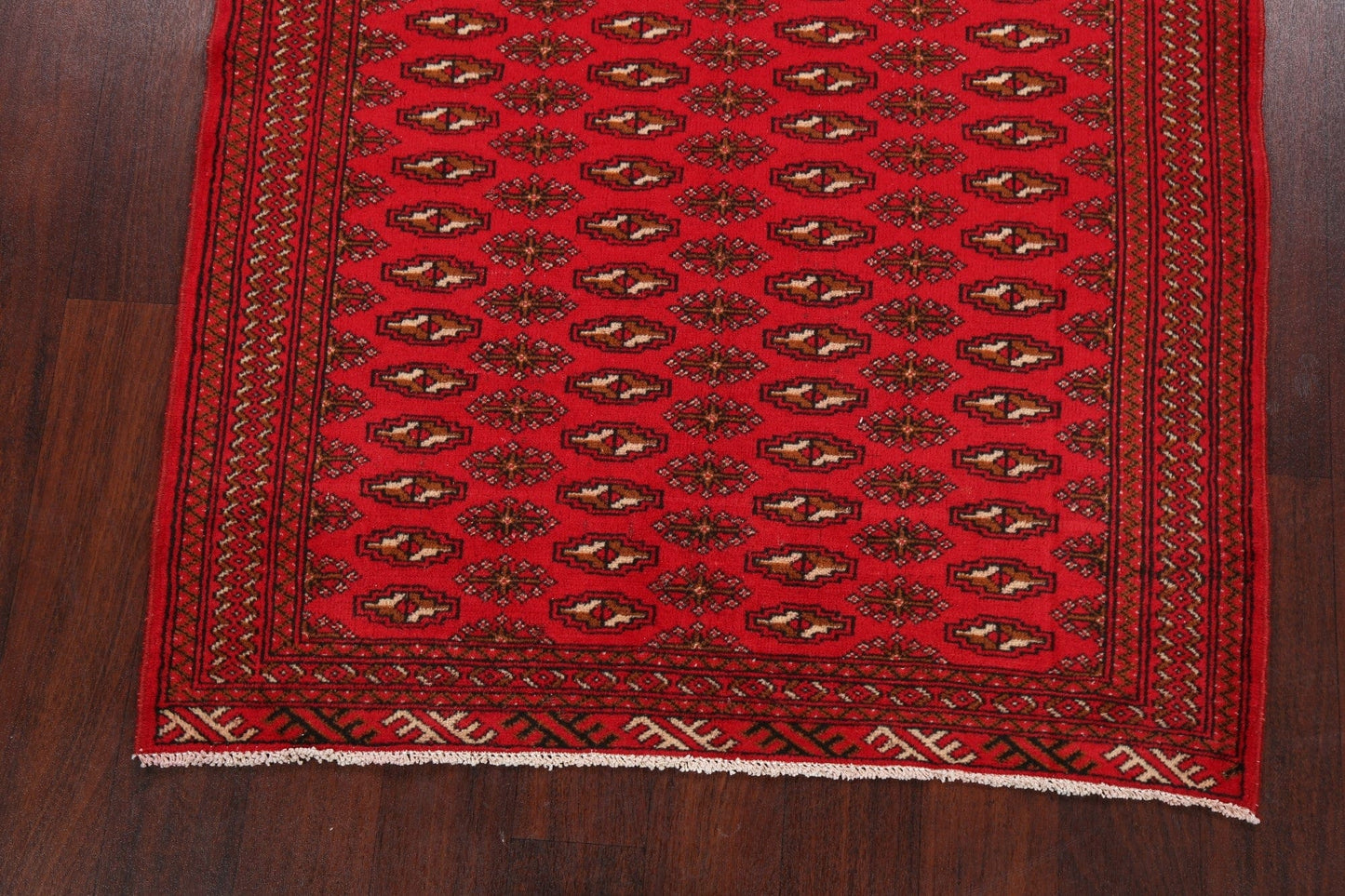 All-Over Geometric Turkoman Persian Area Rug 4x5