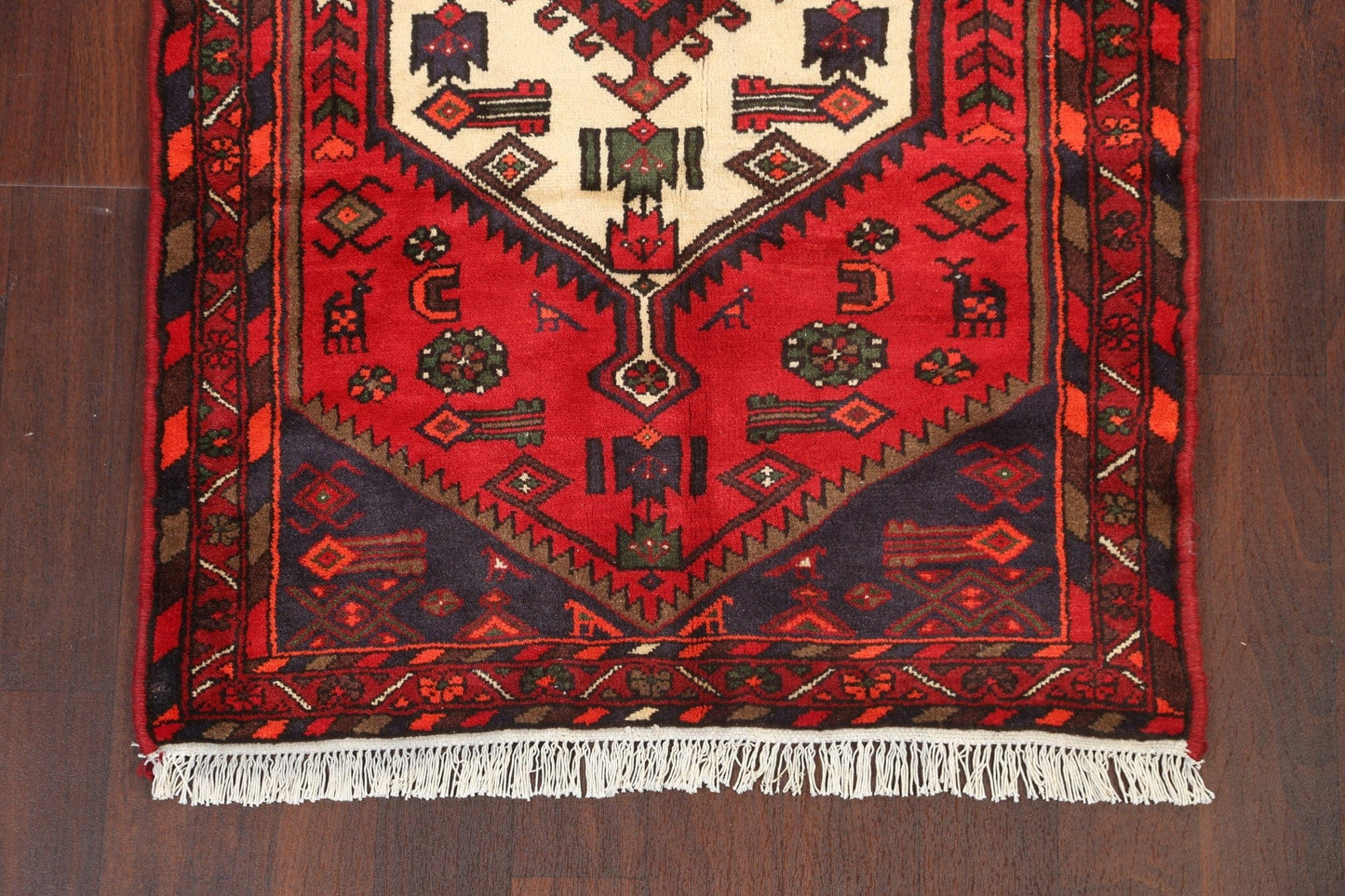 Tribal Geometric Hamedan Persian Area Rug 3x5