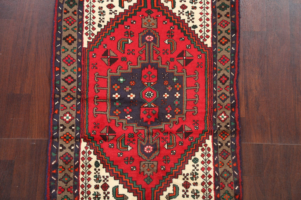 Tribal Geometric Hamedan Persian Area Rug 3x5