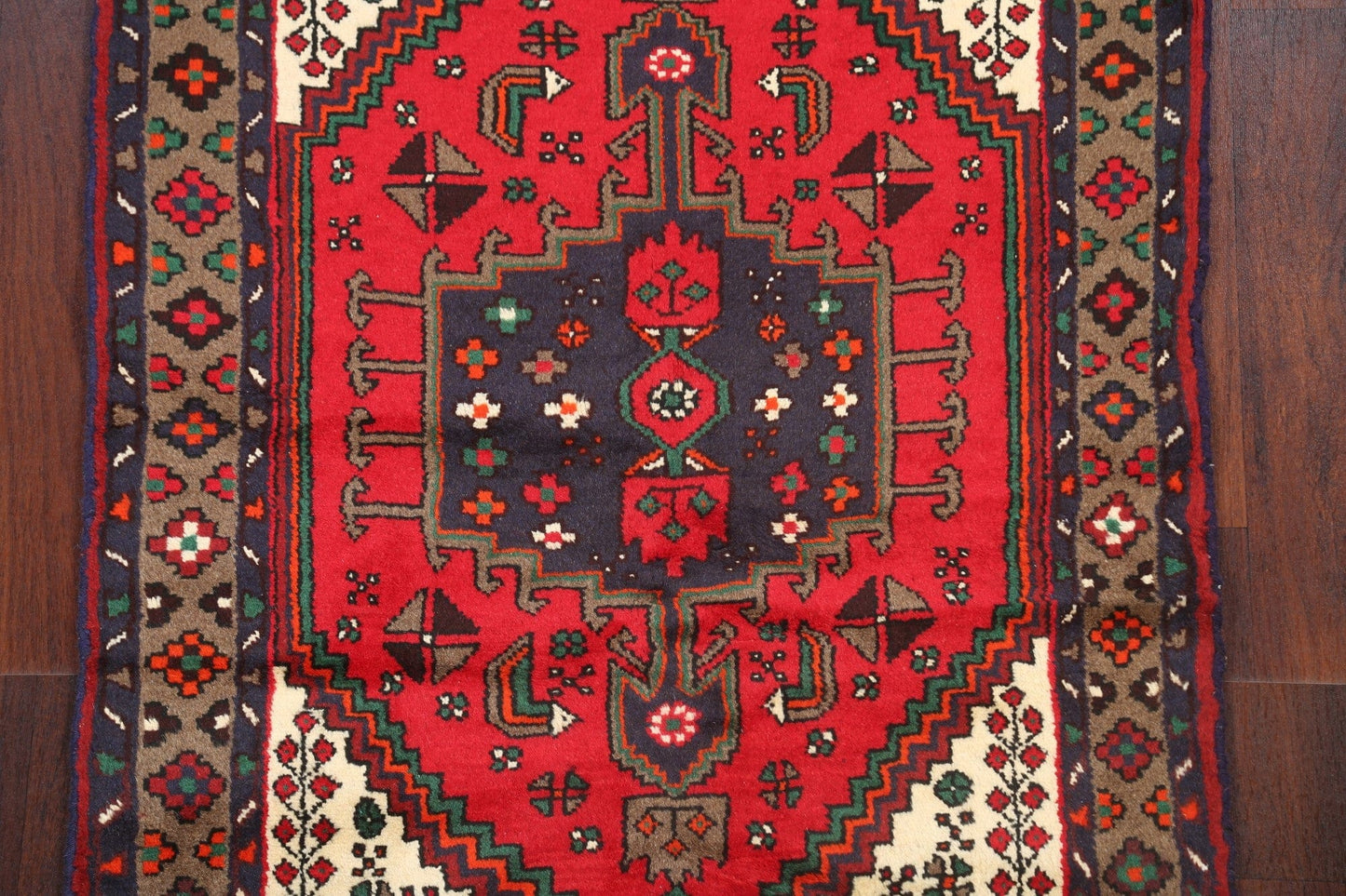 Tribal Geometric Hamedan Persian Area Rug 3x5