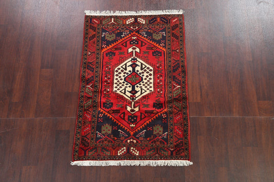 Tribal Geometric Hamedan Persian Area Rug 3x5