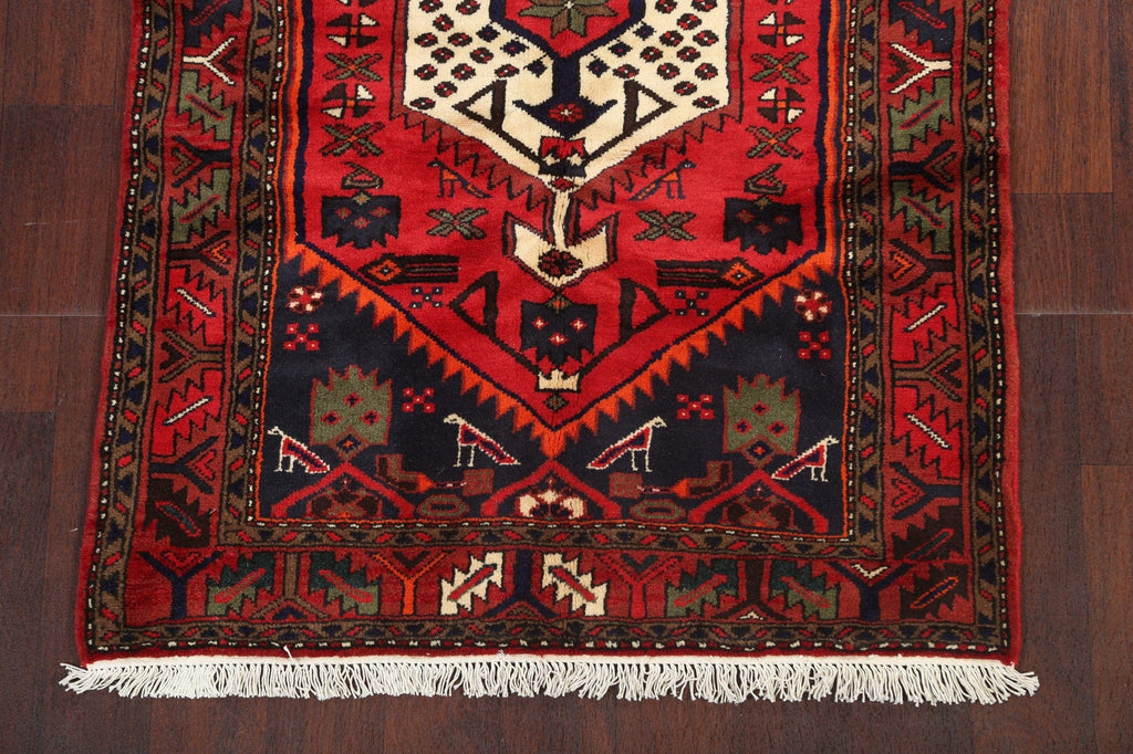 Tribal Geometric Hamedan Persian Area Rug 3x5