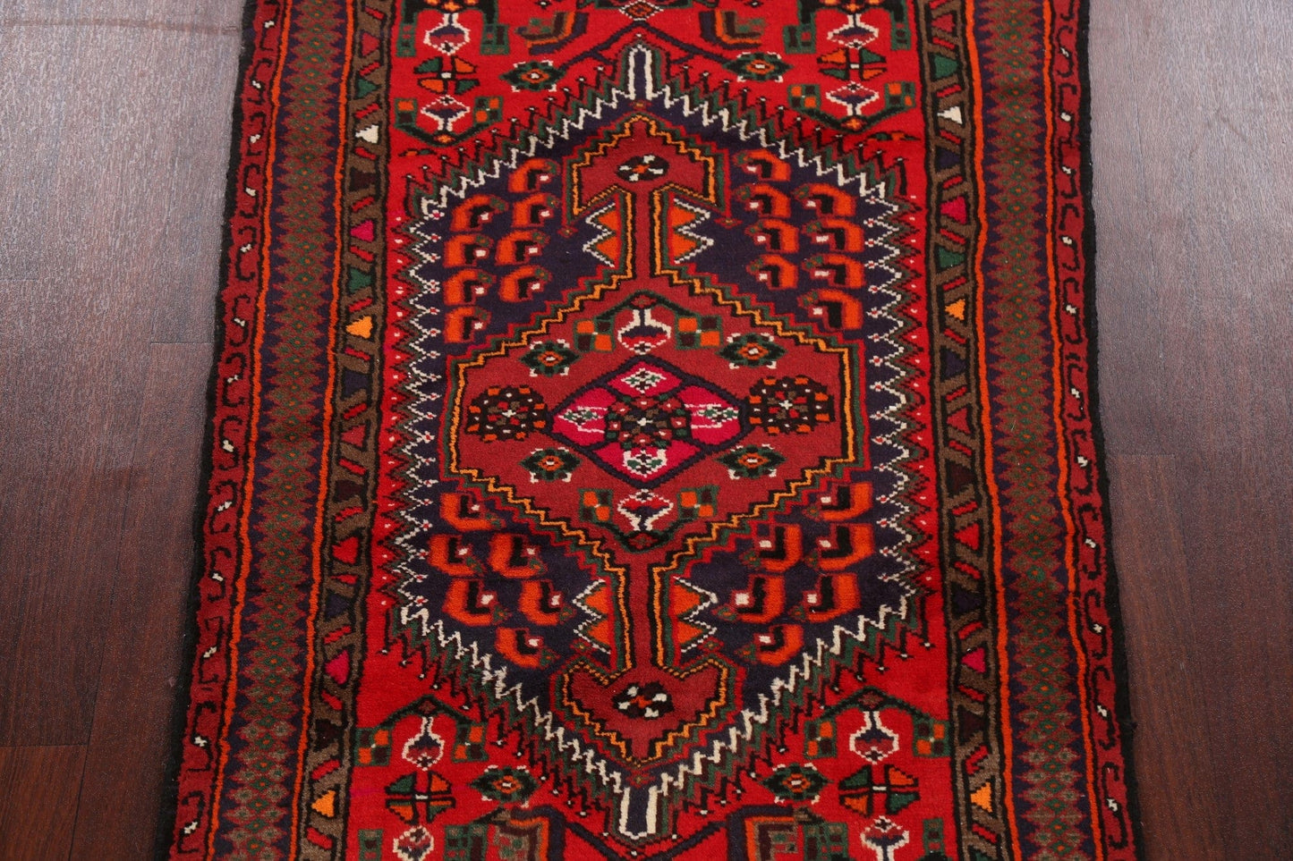 Tribal Geometric Hamedan Persian Area Rug 3x5