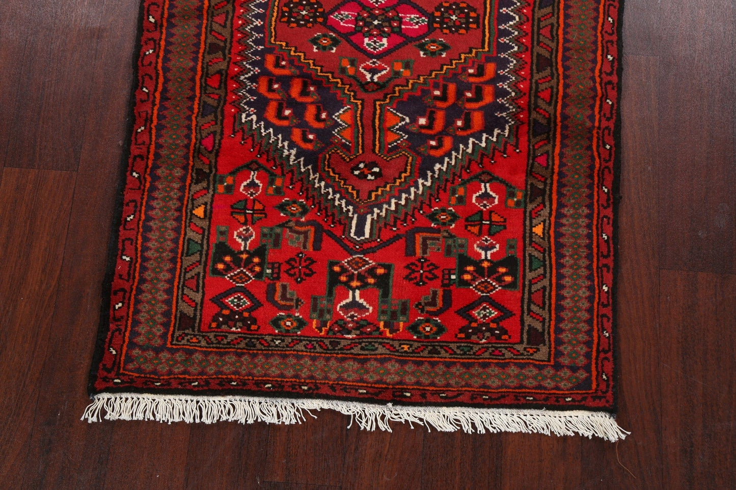 Tribal Geometric Hamedan Persian Area Rug 3x5