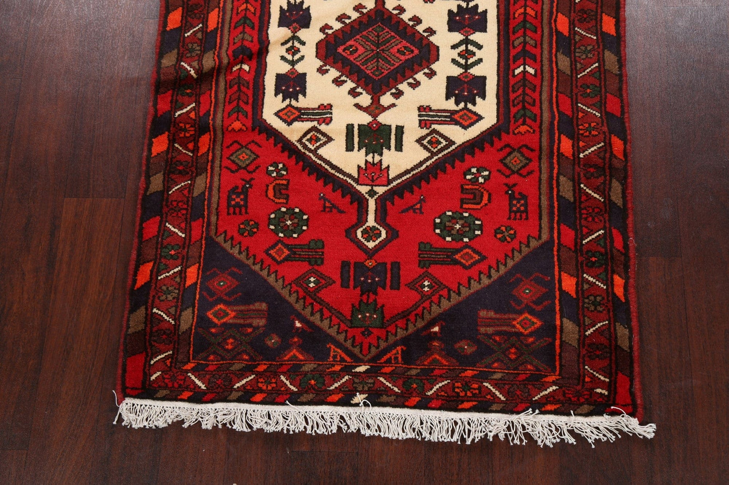 Tribal Geometric Hamedan Persian Area Rug 3x5