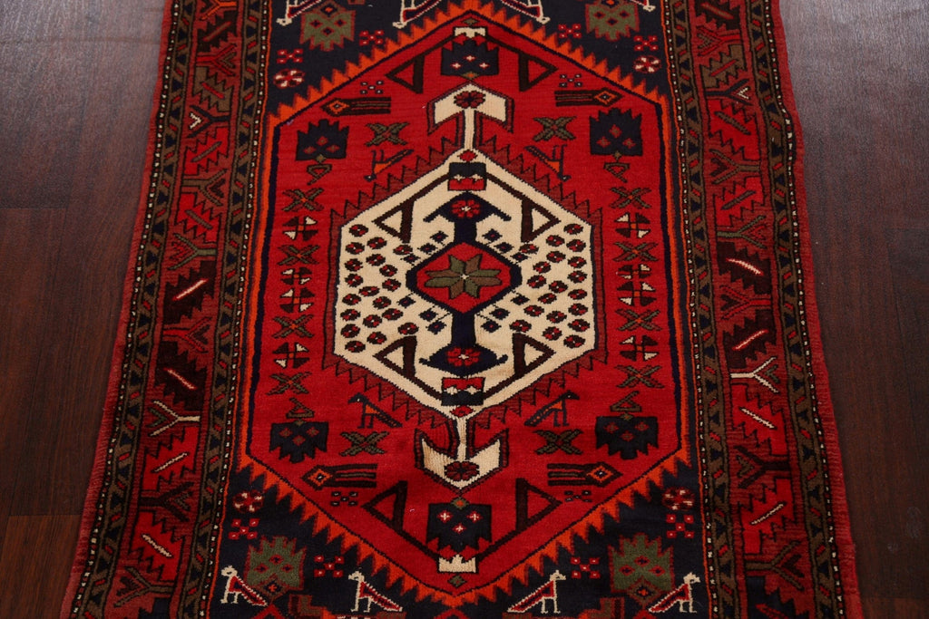 Tribal Geometric Hamedan Persian Area Rug 3x5