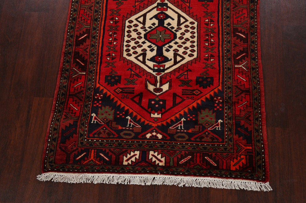 Tribal Geometric Hamedan Persian Area Rug 3x5