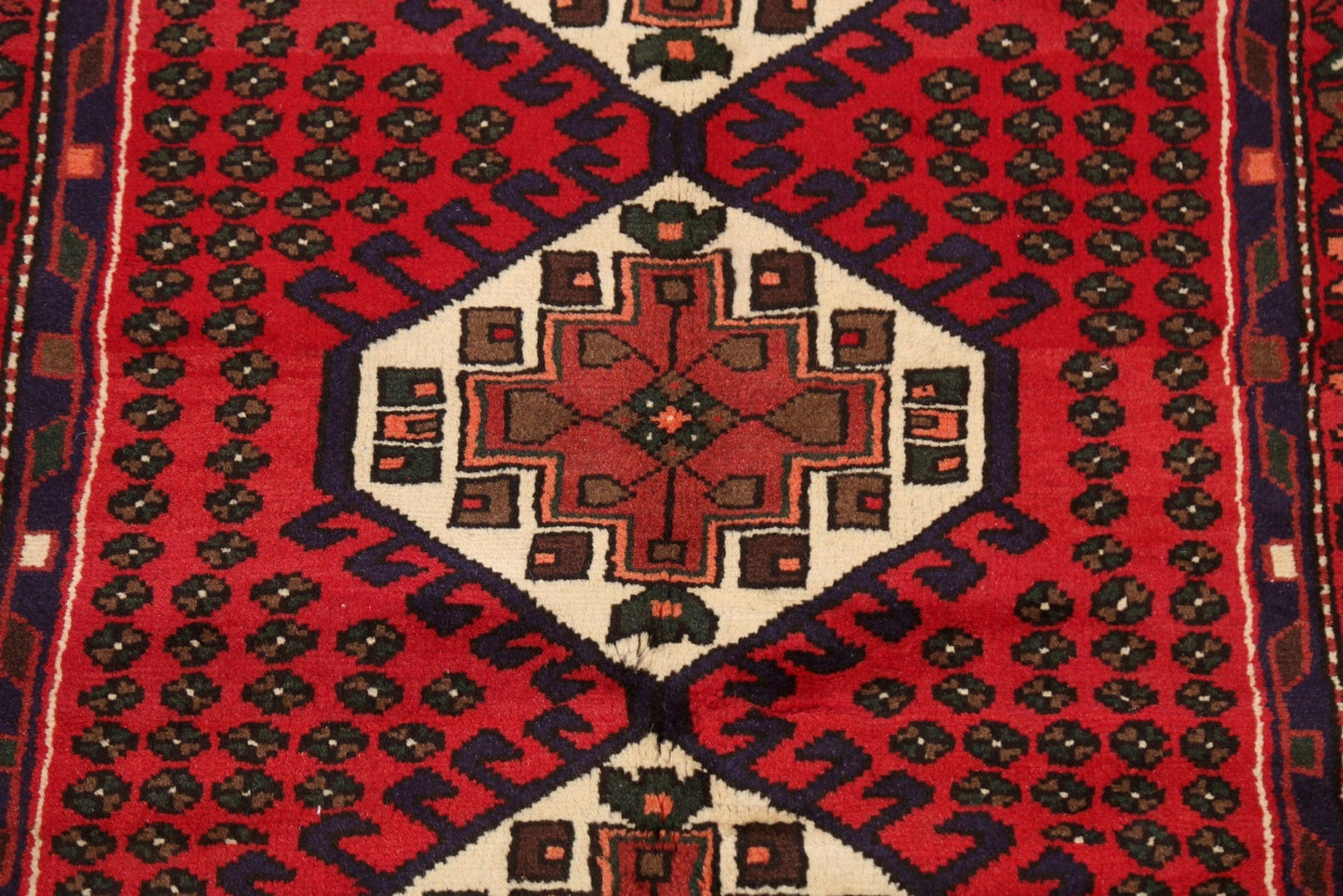 Tribal Geometric Hamedan Persian Area Rug 3x5