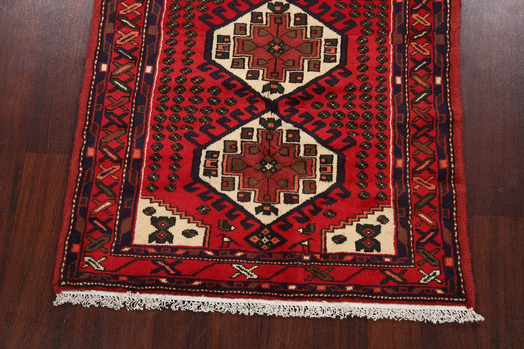 Tribal Geometric Hamedan Persian Area Rug 3x5