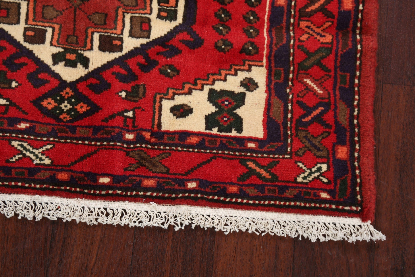 Tribal Geometric Hamedan Persian Area Rug 3x5