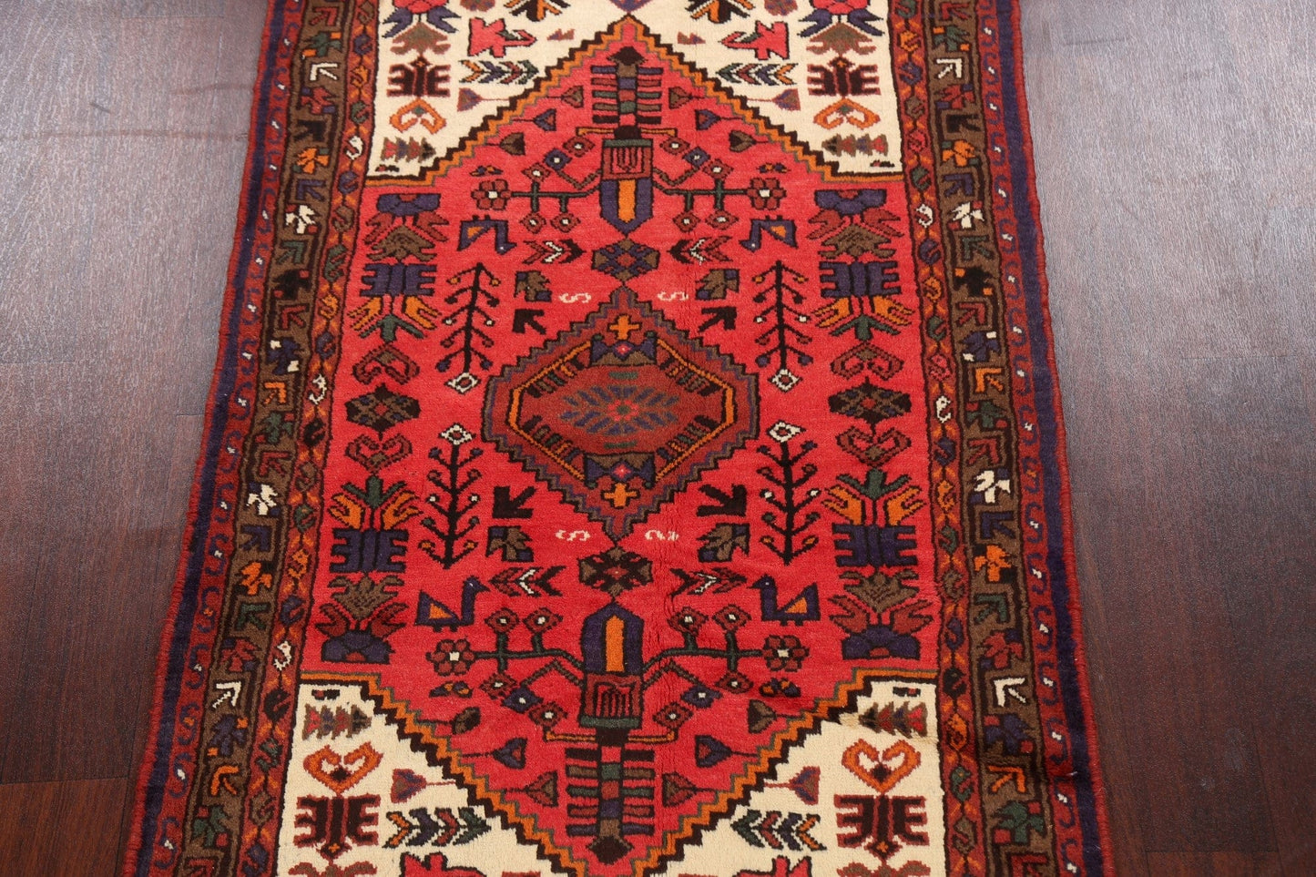 Tribal Geometric Hamedan Persian Area Rug 3x5