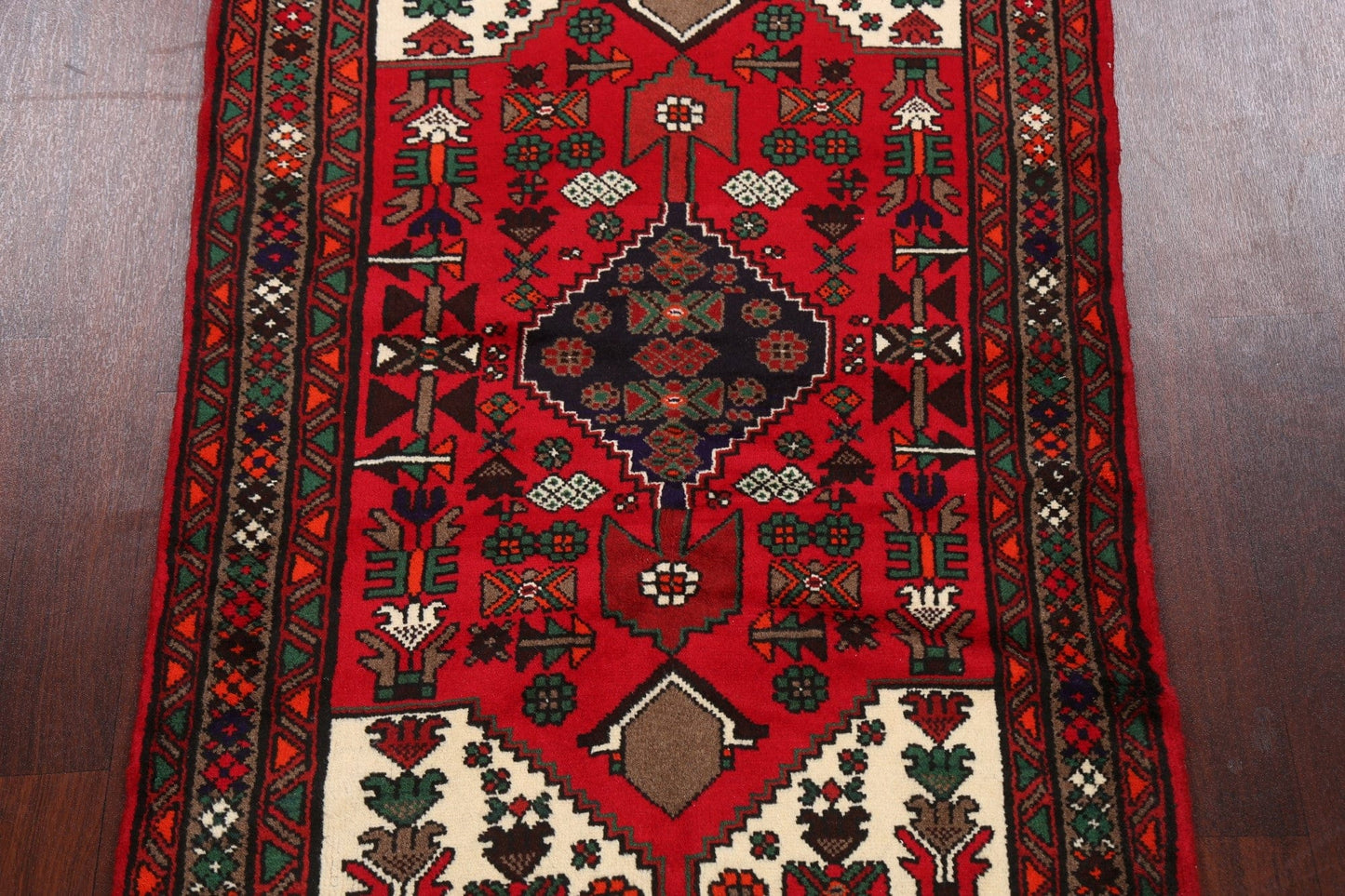 Tribal Geometric Hamedan Persian Area Rug 3x5