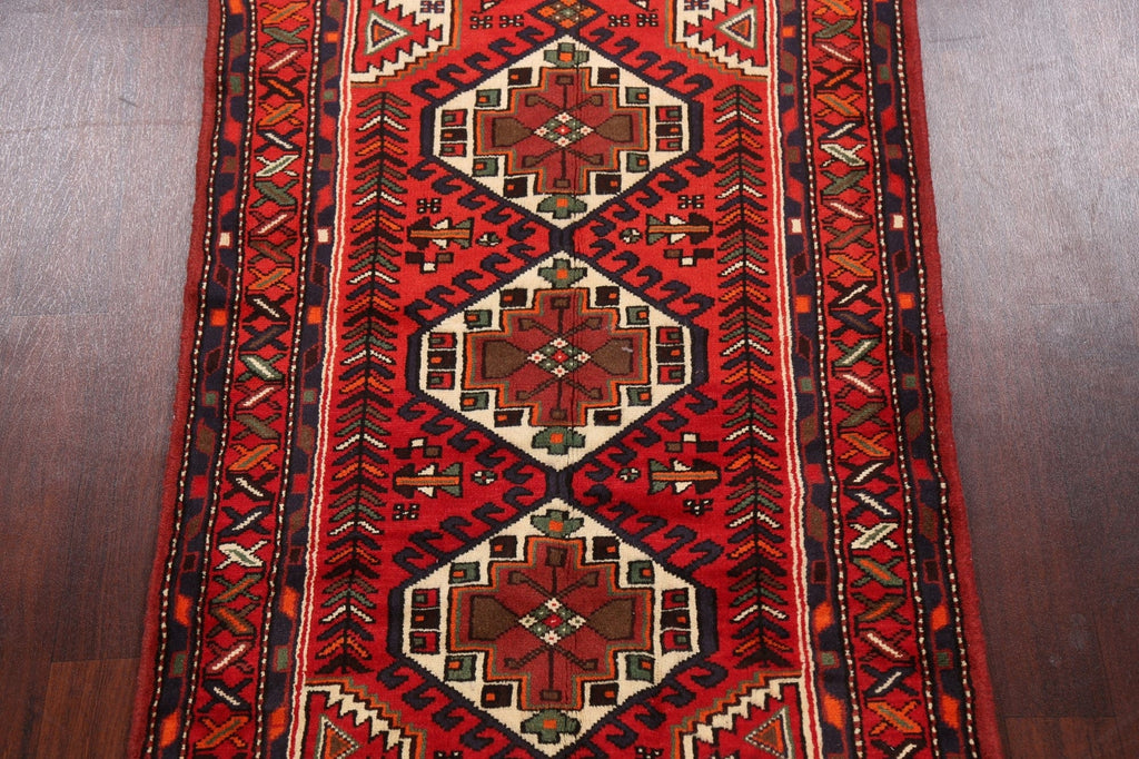 Tribal Geometric Hamedan Persian Area Rug 3x5