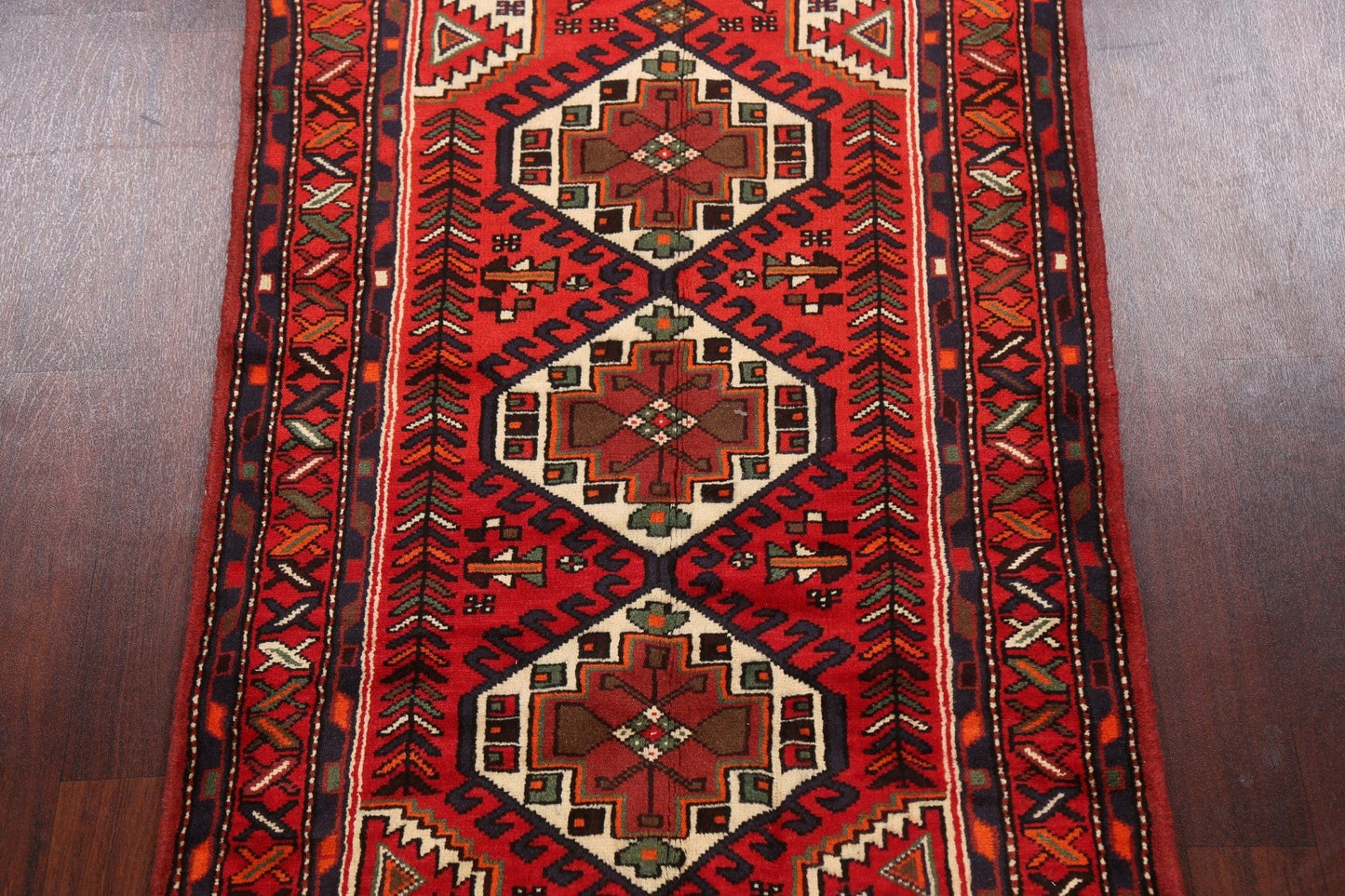 Tribal Geometric Hamedan Persian Area Rug 3x5