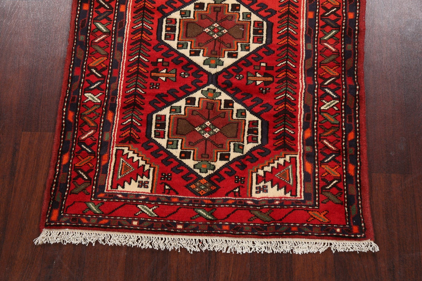 Tribal Geometric Hamedan Persian Area Rug 3x5