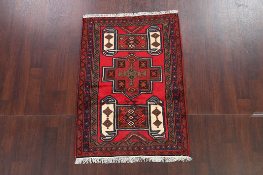 Tribal Geometric Hamedan Persian Area Rug 3x5